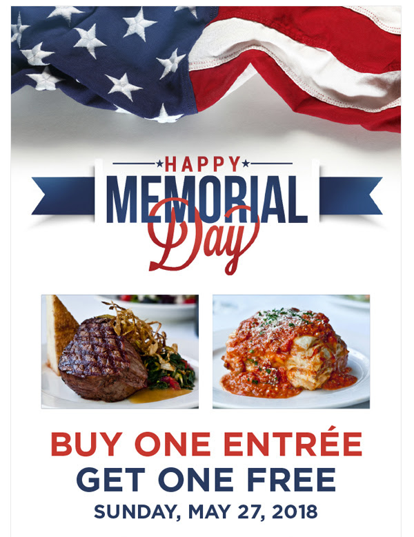 FREE IS MY LIFE COUPON FREE Entree at Andiamo with purchase of