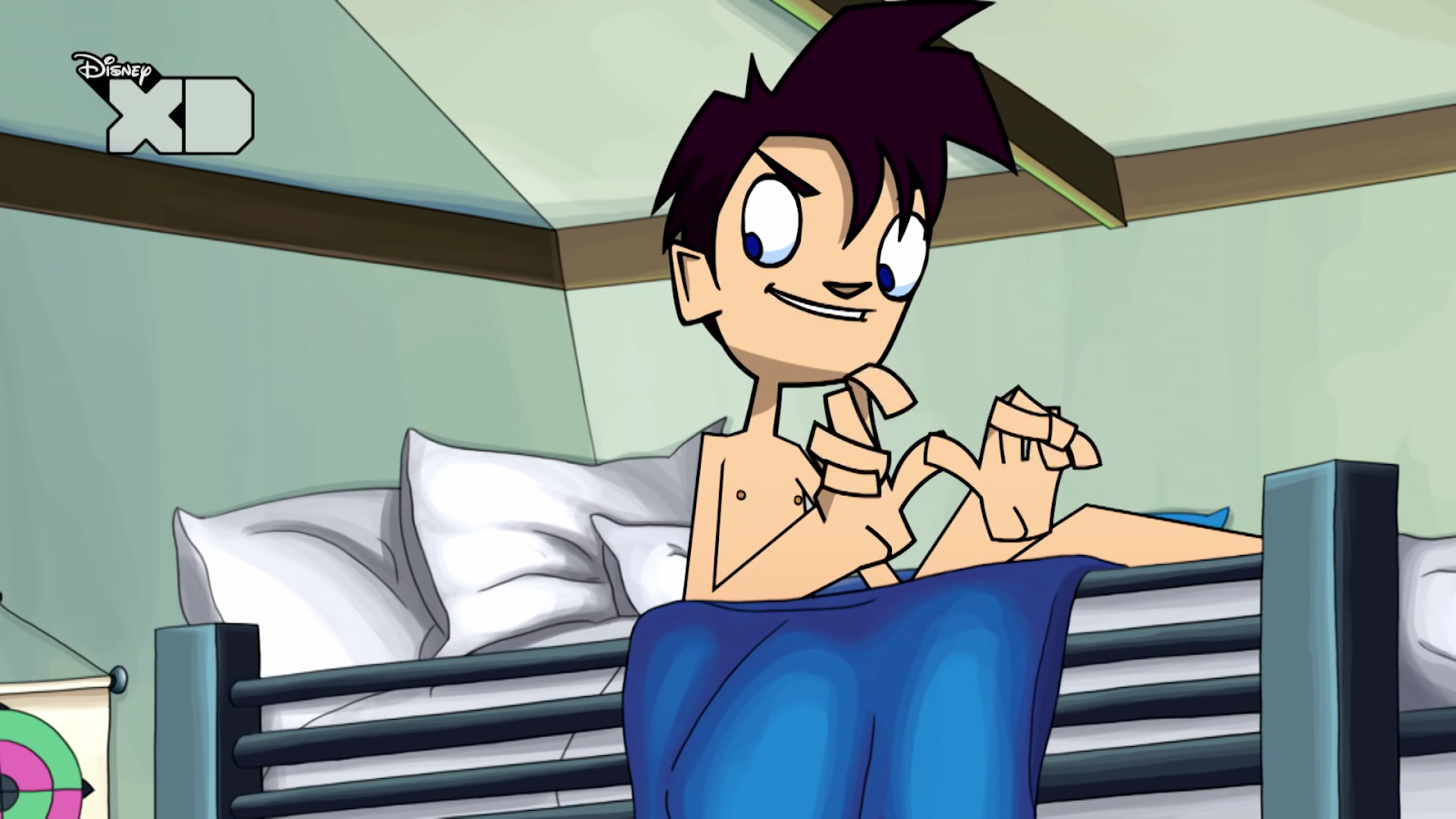 Cartoon Shirtless Boys: Johnny in his underwear 4