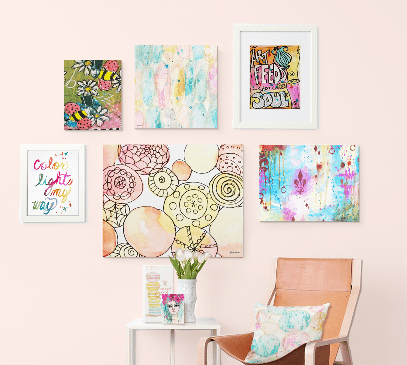 Unique Art for a Colorful Home Wall Gallery | The Whimsical Art of ...