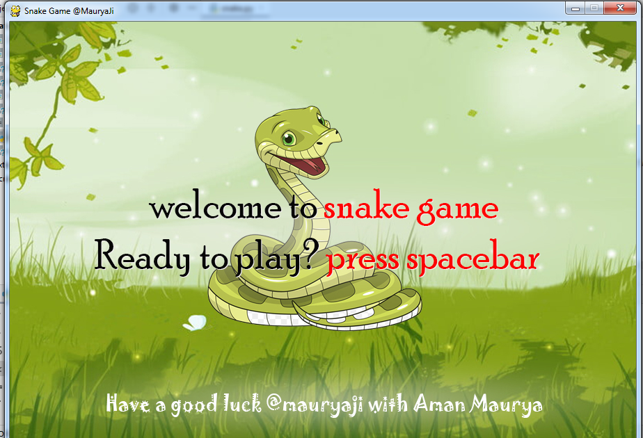 Snake game with sound effects in python pygame