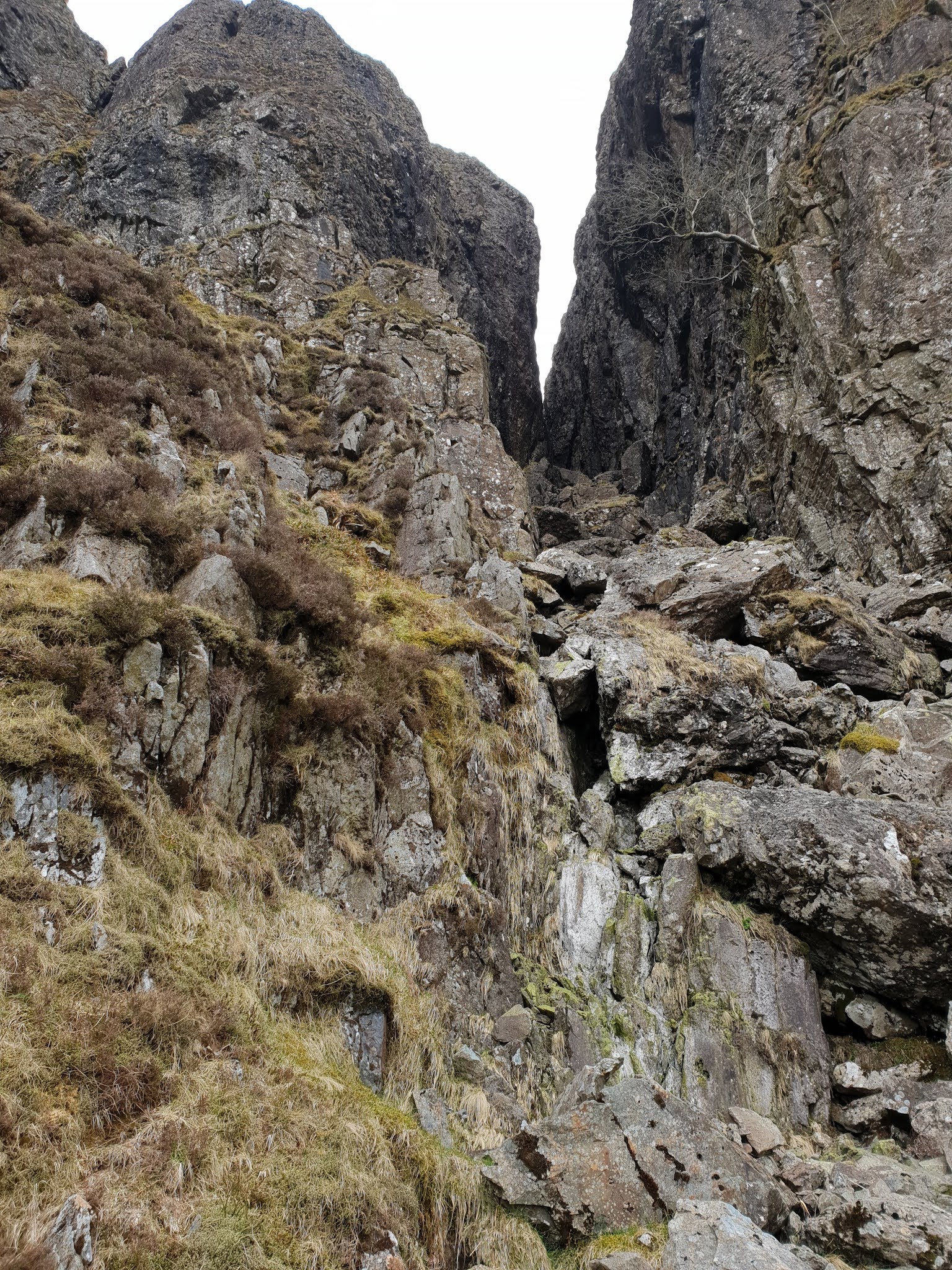 Scrambling in Devil's Kitchen, Snowdonia