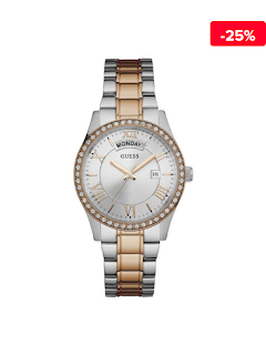 Ceas femei elegant auriu cu argintiu Guess W0764L4 Ceas femei elegant auriu cu argintiu Guess W0764L4