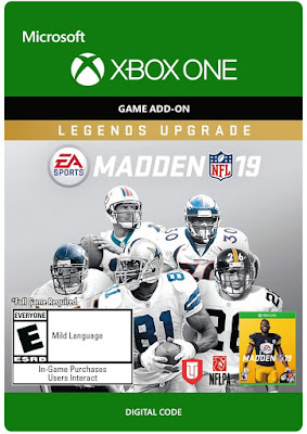 Madden 19 Game Cover Xbox One Legends Upgrade