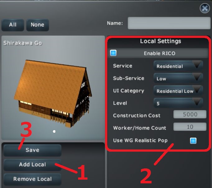 Cities Skylines Mod導入ガイド どの建物でも区画用建物に設定して好きな場所に設置できるようになる Ploppable Rico