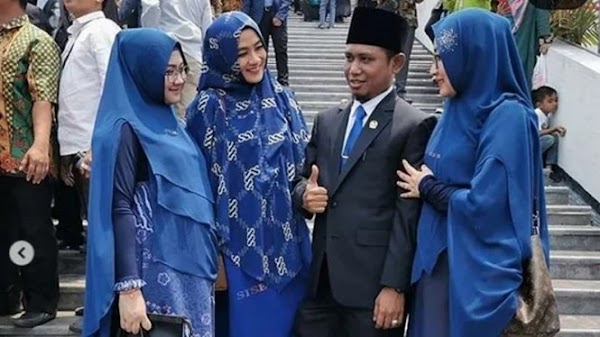 Viral, Lora Fadil Bawa 3 Istri Cantik di Pelantikan DPR
