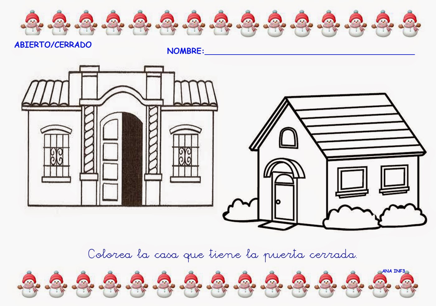 INFANTILES DE ANA V.: CONCEPTOS: ABIERTO/CERRADO