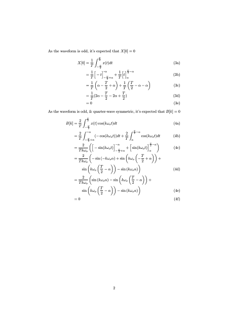 Quarter-Wave Symmetric Waveform