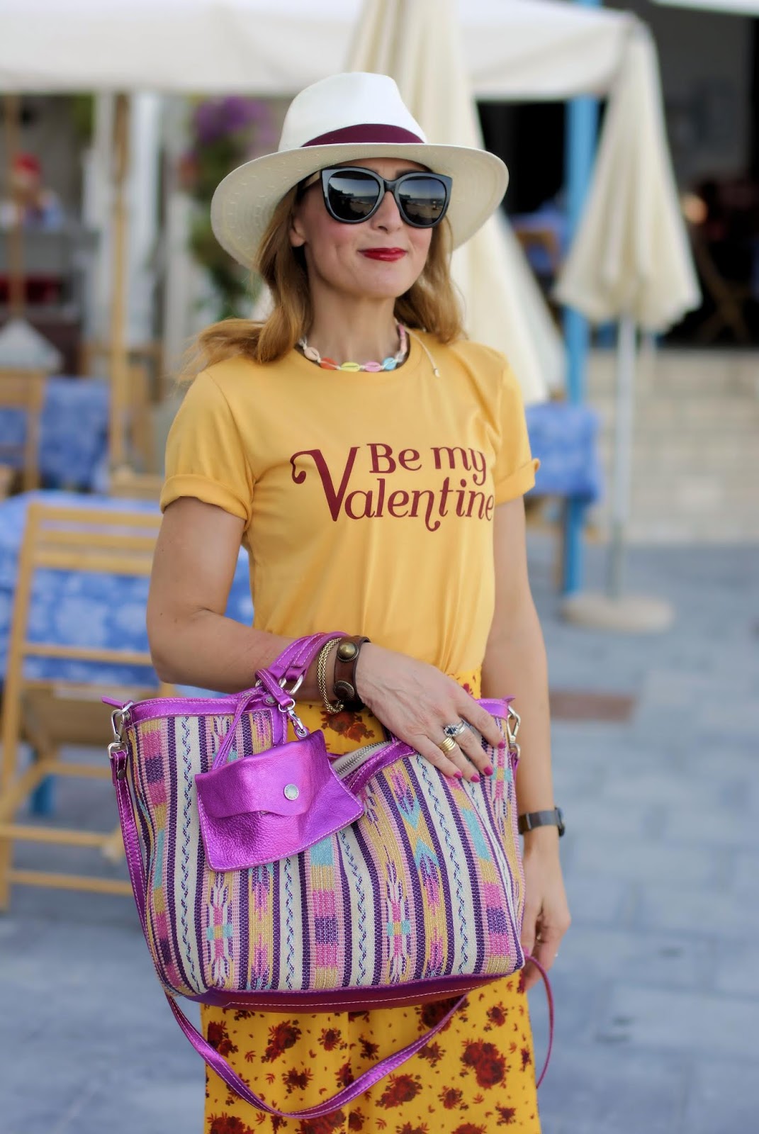 Yellow skirt and bag, Caterina Lucchi bag on Fashion and Cookies fashion blog, fashion blogger style