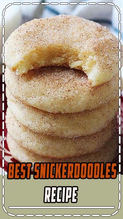 This really is the best Snickerdoodles recipe I have ever tried. They always turn out thick, chewy, and soft. No other recipe compares! #cookie #cinnamon #sugar #dessert #easy #desserts #cookies #cookieexchange #baking