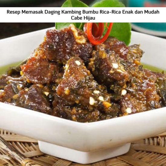 Bumbu Rica Rica Kambing Khas Jawa / Nih Guys 5 Resep