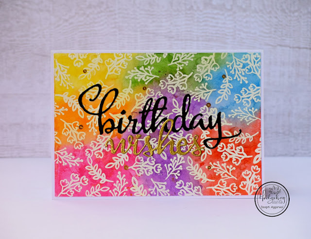 Water Colored Rainbow Background - Birthday Card