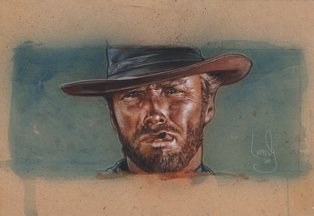 Clint Eastwood, Artwork is Copyright © 2014 Jeff Lafferty