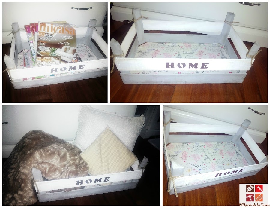 caja de fruta reciclada