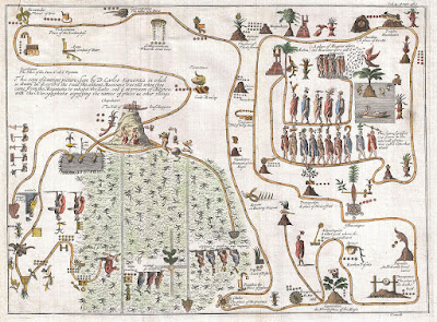Map of the Aztec Migration from Aztlan to Chapultapec