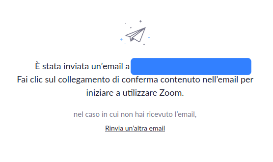 Zoom Conferma Registrazione