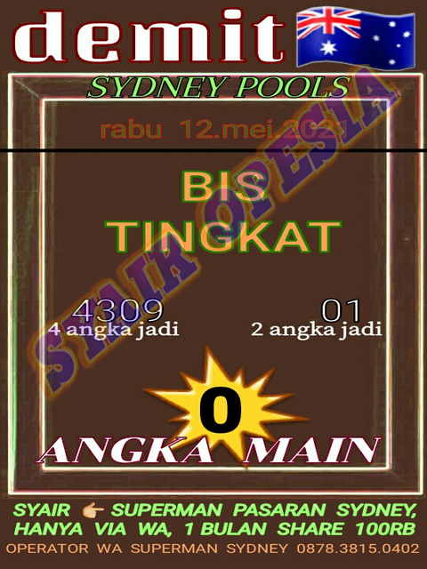 PREDIKSI SYDNEY COJEEL