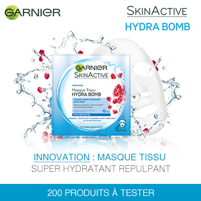 Testeur Produit Masque Hydra Bomb de Garnier à tester ! Testeur Produit Masque Hydra Bomb de Garnier à tester !