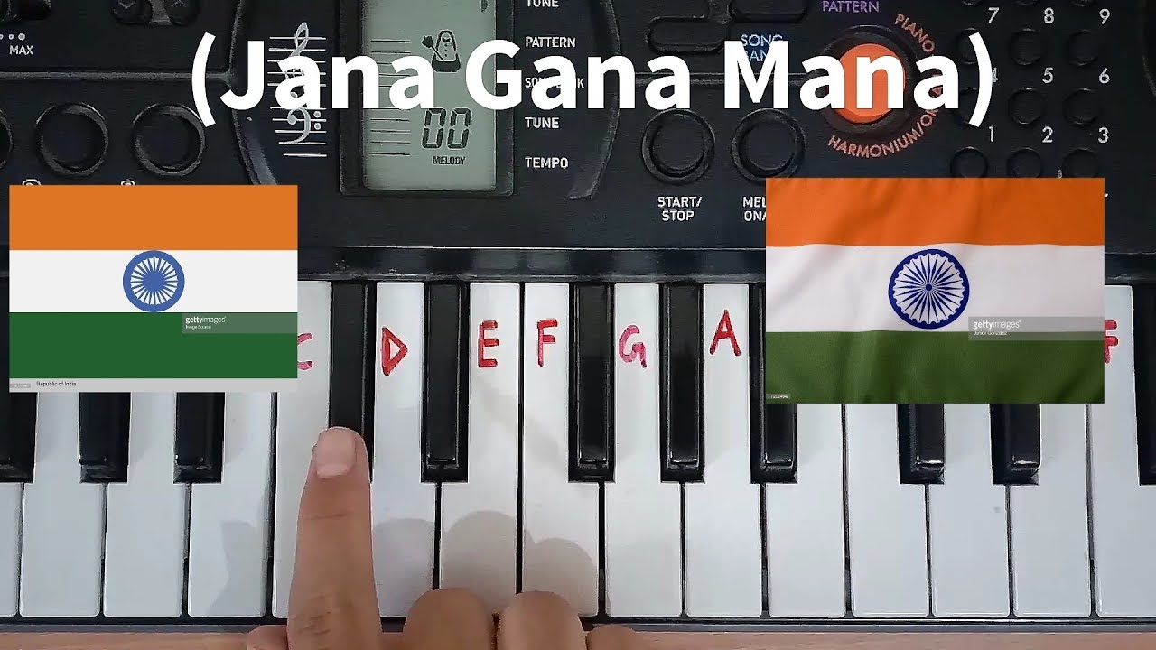 Piano Notes JANA GANA MANA EASY PIANO TUTORIAL NOTES