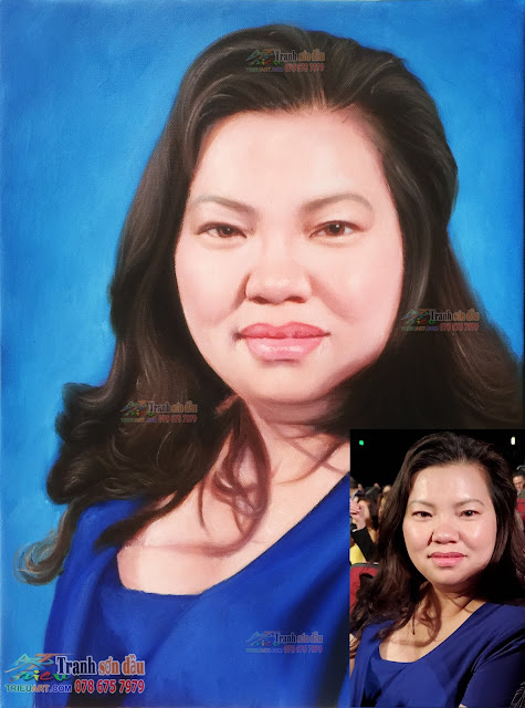 Tranh vẽ chân dung sơn dầu