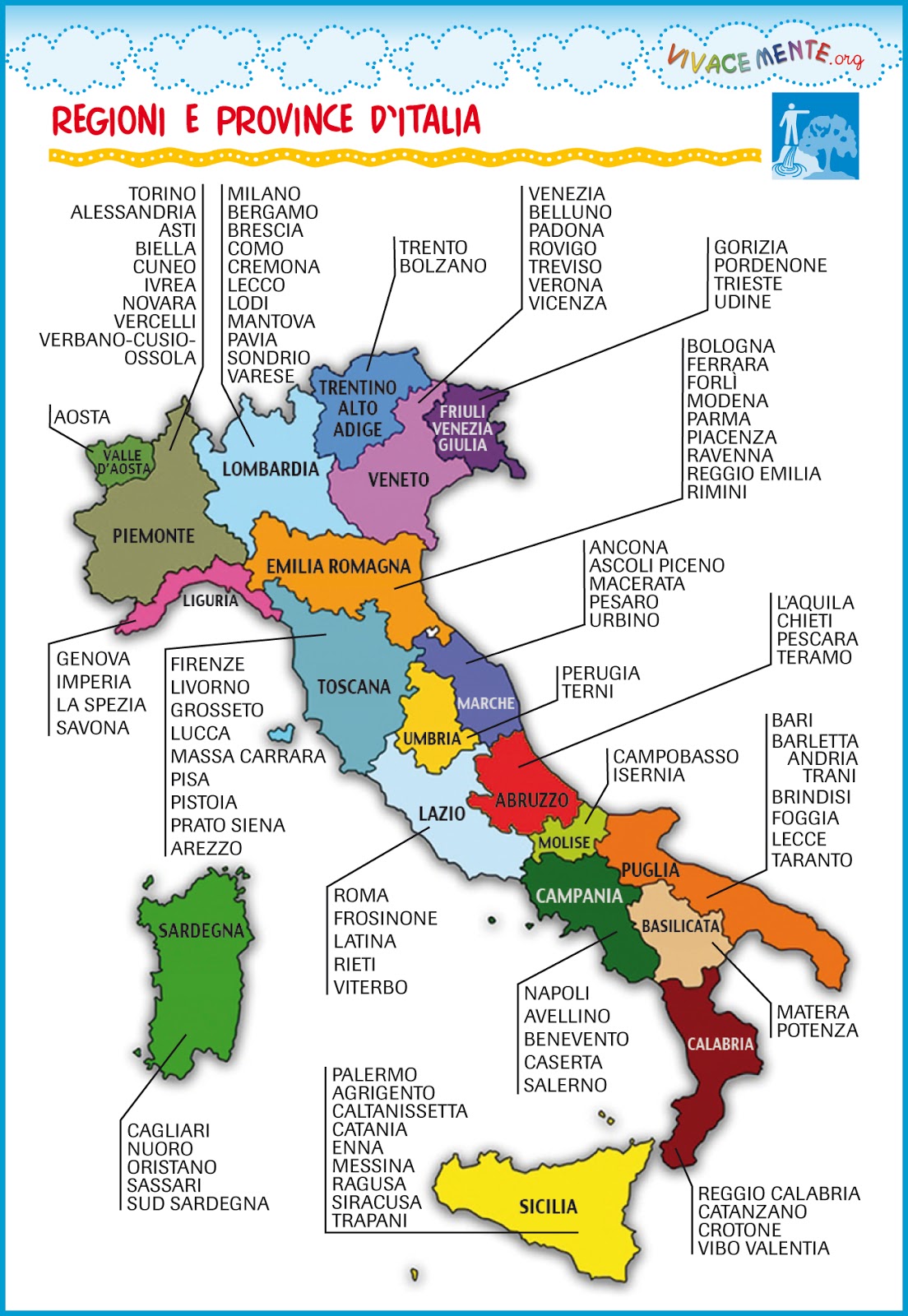 Rissa Diventare Freddo Puntura Regioni E Capoluoghi Italiani Cartina Amazon Settimanaciclisticalombarda It