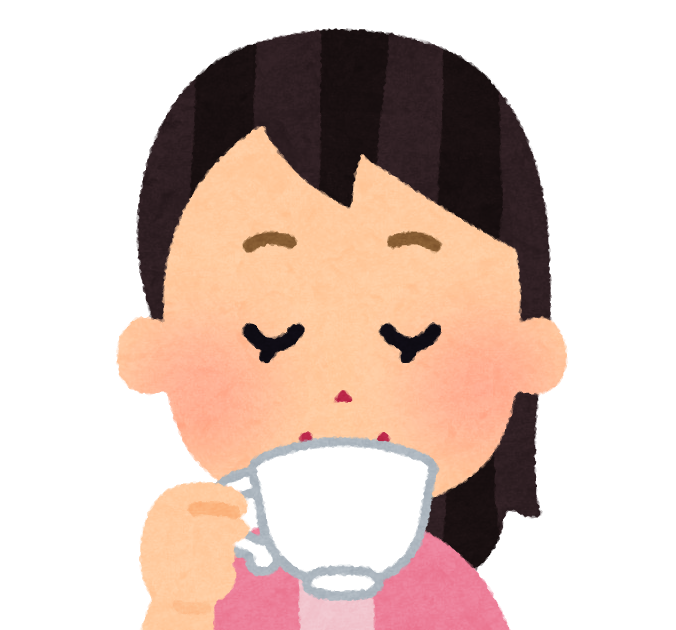 紅茶を飲む人のイラスト（女性） | かわいいフリー素材集 いらすとや