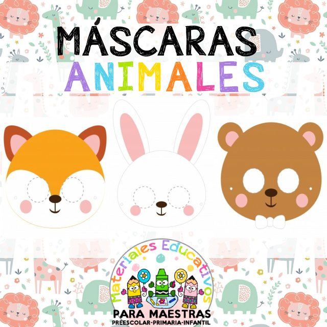 mascaras-animales-niños