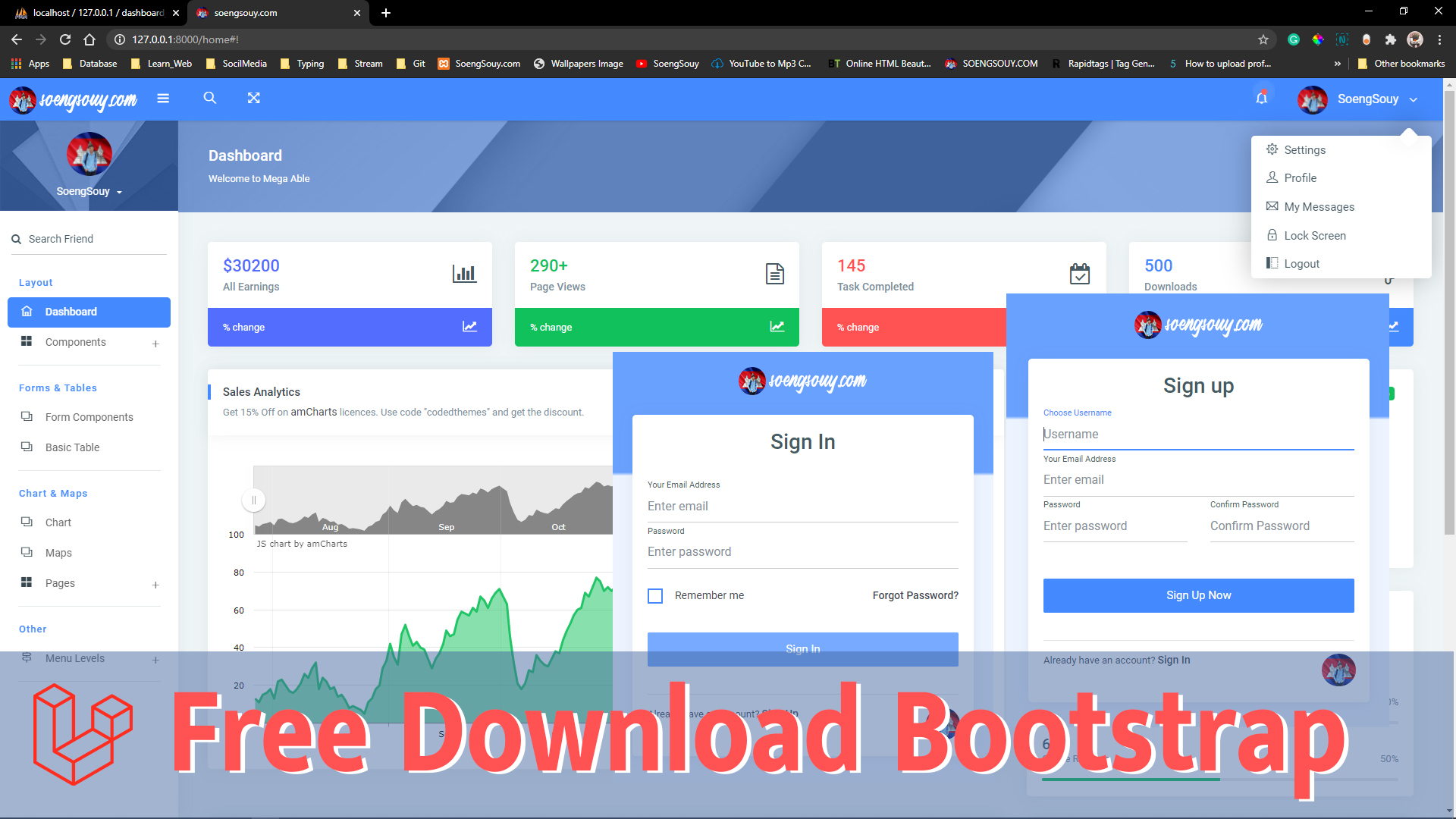 Admin Dashboard Using Html And Css