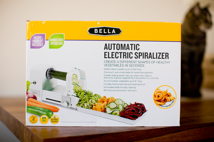 BELLA 4-in-1 Automatic Electric Spiralizer & Slicer, Quickly Prep Healthy  Veggie or Fruit Spaghetti, Noodles or Ribbons, Easy To Clean, Recipe Book