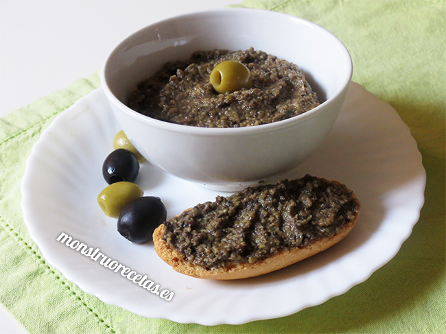 Paté de aceitunas verdes y negras