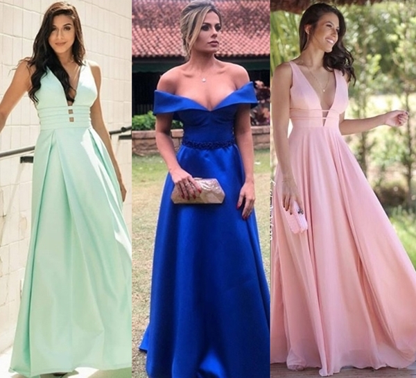 vestido longo para madrinha