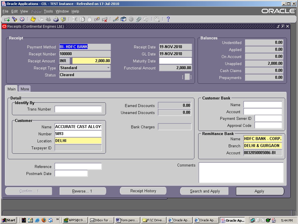Oracle always with you form personalization for custom reference value
