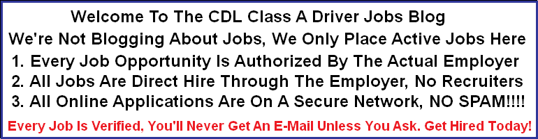 CDL Class A Truck Driver Jobs