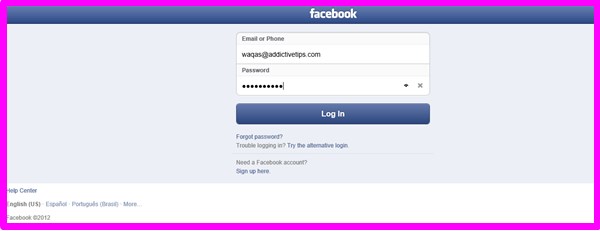 facebook login touch facebook login touch