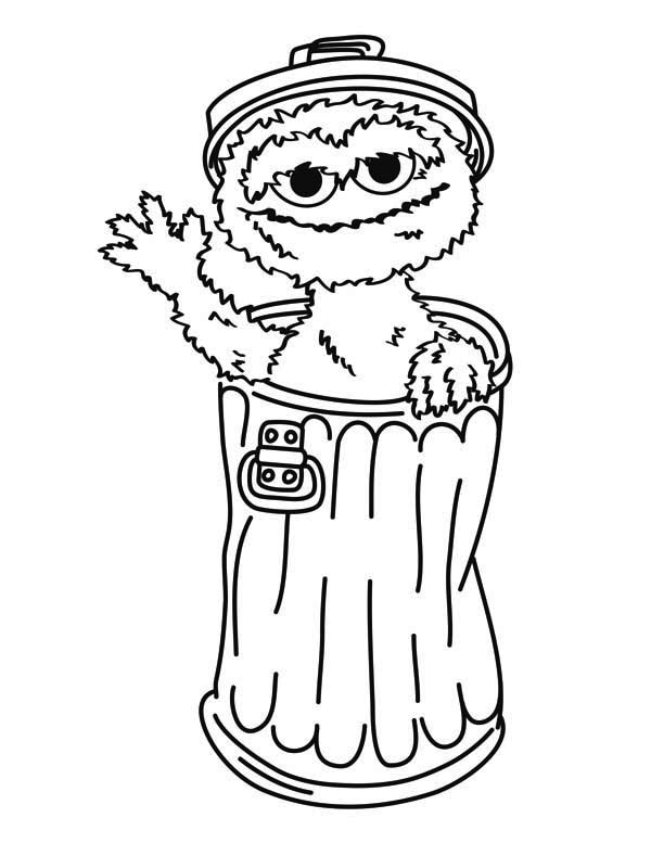 Oscar The Grouch Coloring Pages - Oscar The Grouch From Sesame Street Coloring Page Color Luna