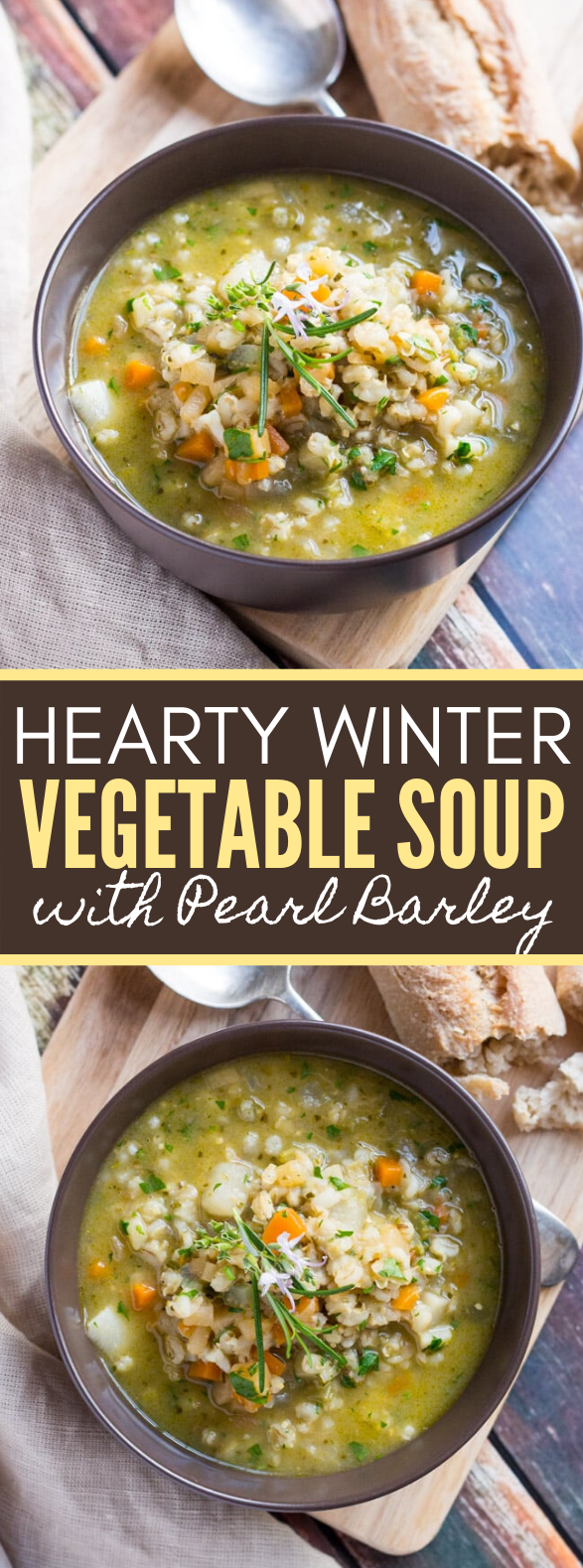 HEARTY WINTER VEGETABLE SOUP RECIPE WITH PEARL BARLEY veggies lunch