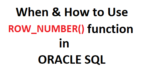 SQL Interview Questions on ROW_NUMBER() function in sql