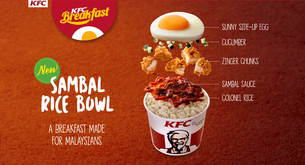 Harga Sambal Rice Bowl KFC Breakfast