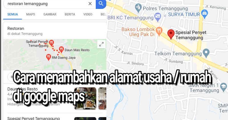 Cara menambahkan alamat rumah/tempat usaha di google maps - Sobat Lima