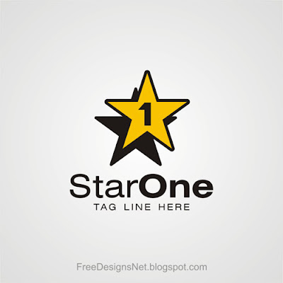 One Star Logo Editable Logo Template Design Free Download