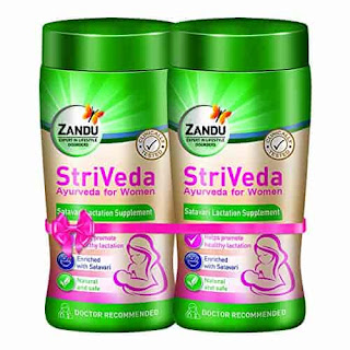 Zandu StriVeda Satavari Lactation Supplement for Increasing Breast Milk Supply