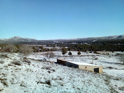 nieve en la serrania de cuenca. autor, miguel alejandro castillo moya