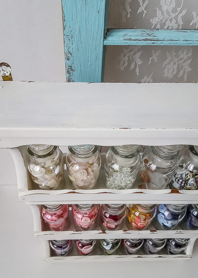 Vintage Spice Rack for Beautiful Button Storage - DIY Beautify - Creating  Beauty at Home