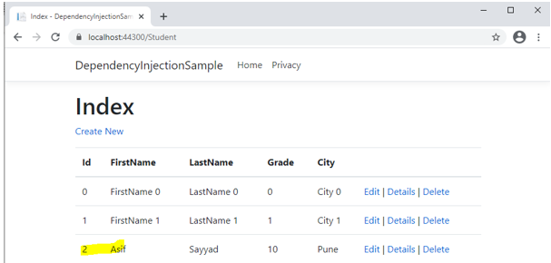 .Net Blog by Asif: Part 17: Dependency Injection in Asp.Net Core 3.1