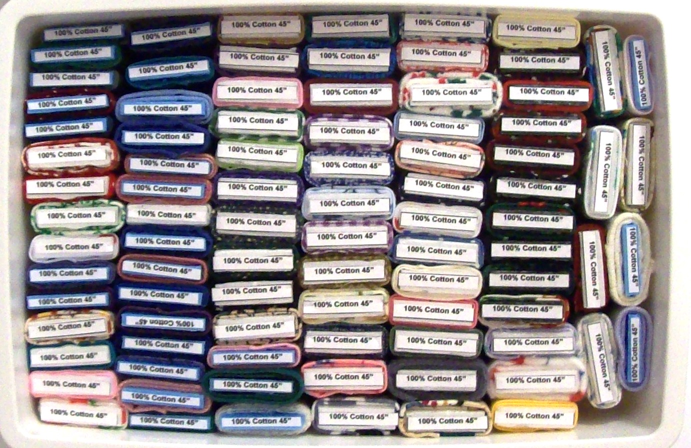 StAlbertMini Quilting, fabric bolts finished, glue sheet