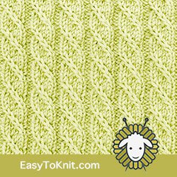 Twist Cable 6: Twilled Stripe | Easy to knit #knittingstitches #knittingpatterns