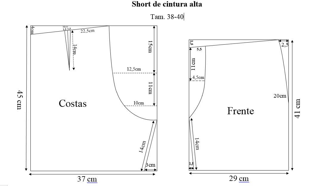 short cintura alta folgadinho