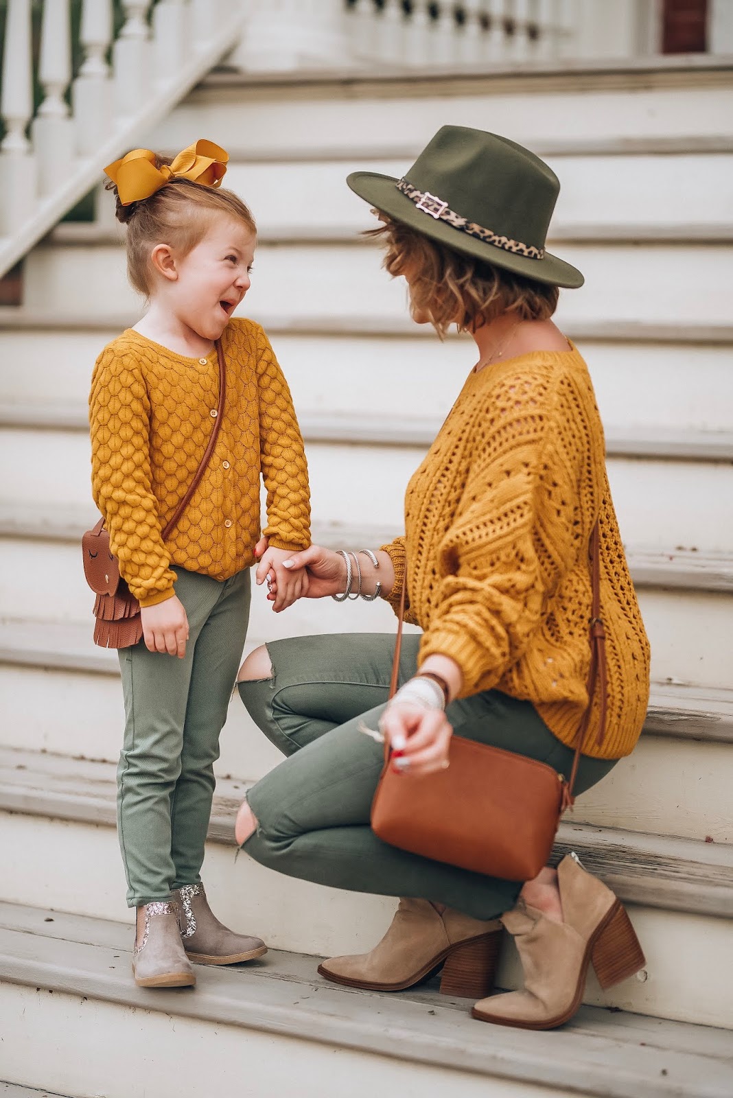 Mustard Yellow Paired With Olive Green For Fall - Affordable Style - Something Delightful Blog #fallstyle