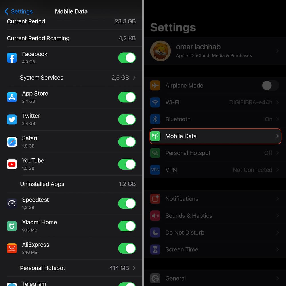 قم بإيقاف تشغيل الوصول الخلوي للتطبيقات على iPhone
