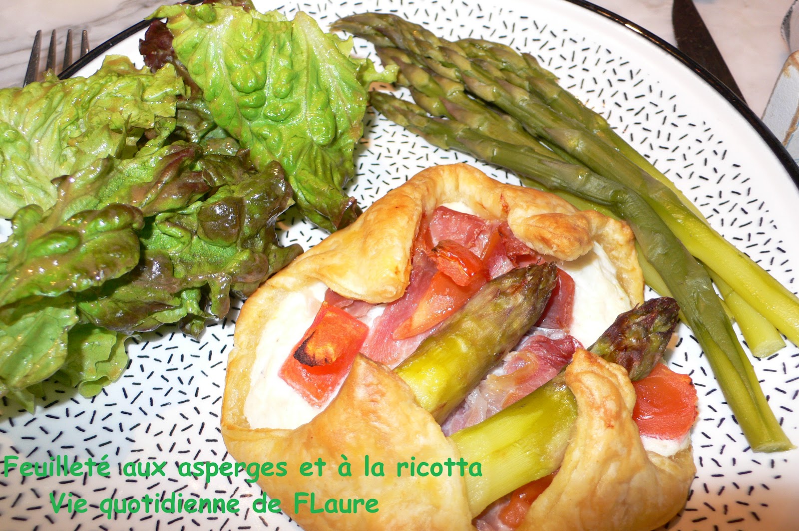 Feuilleté aux asperges et à la ricotta