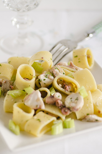 Calamarata con polpo e sedano